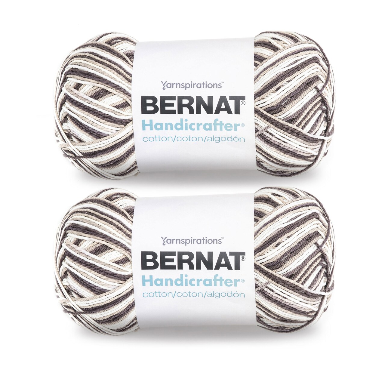 Bernat Handicrafter Cotton Big Ball Chocolate Ombre Yarn - 2 Pack